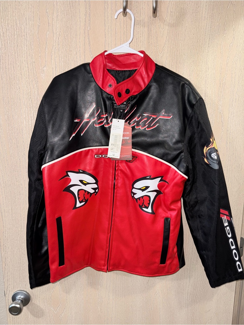 Hellcat Men's Red & Black Racing Jacket - Picture 1 of 4